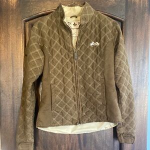 Brown Quilted Jacket by Equine Couture